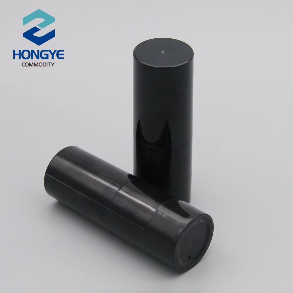 15ml AS Black Airless Lotion Bottle view 3