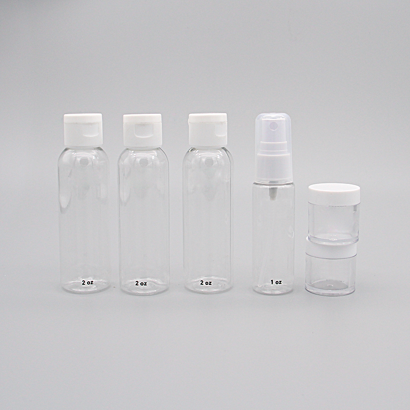 Custom 6Pcs PET Empty Lotion Spray Travel Bottle Set view 2