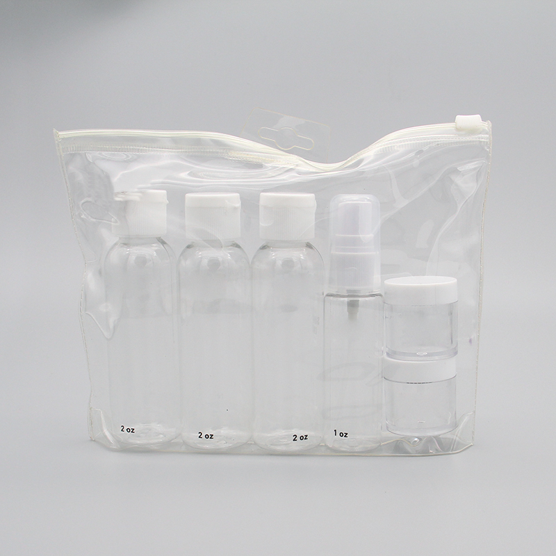 Custom 6Pcs PET Empty Lotion Spray Travel Bottle Set